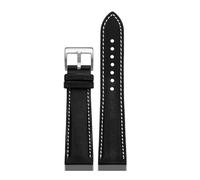 NBCNZCTSAS Correa de reloj de nailon for parte inferior de cuero for hombre, correa de reloj de 20, 21, 22 y 24mm apta for Tag Heuer F1, serie Carrera Aquaracer(Black white-S pin,20mm)