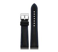 NBCNZCTSAS Correa de reloj de nailon for parte inferior de cuero for hombre, correa de reloj de 20, 21, 22 y 24mm apta for Tag Heuer F1, serie Carrera Aquaracer(Black blue-S pin,20mm)