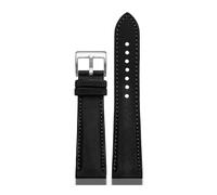 NBCNZCTSAS Correa de reloj de nailon for parte inferior de cuero for hombre, correa de reloj de 20, 21, 22 y 24mm apta for Tag Heuer F1, serie Carrera Aquaracer(Black black-S pin,22mm)