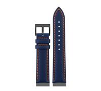 NBCNZCTSAS Correa de reloj de nailon for parte inferior de cuero for hombre, correa de reloj de 20, 21, 22 y 24mm apta for Tag Heuer F1, serie Carrera Aquaracer(Blue orange-B pin,22mm)
