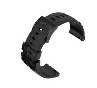 NBCNZCTSAS Correa de reloj de resina de caucho de silicona Correa de reloj deportiva negra, gris y amarilla de 24 mm for SUUNTO Fit for SPARTAN TRAVERSE ALPHA Fit for WOODLAND(A Black-B pin)
