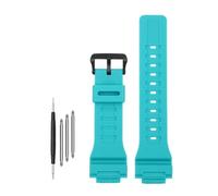 NBCNZCTSAS Correa de reloj de silicona de caucho de resina de 18 mm brillante o mate for hombres y mujeres pulsera de reloj apta for Casio en forma for G-SHOCK DW-H5600 AQ-S810W AEQ-110(Matte blue-B)