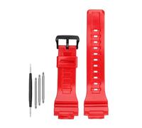 NBCNZCTSAS Correa de reloj de silicona de caucho de resina de 18 mm brillante o mate for hombres y mujeres pulsera de reloj apta for Casio en forma for G-SHOCK DW-H5600 AQ-S810W AEQ-110(Bright red-B)