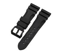 NBCNZCTSAS Correa de reloj de silicona de goma natural, 22mm, 24mm, 26mm, apta for Panerai, compatible for Luminor PAM441, negro, azul, naranja, herramientas for correa de reloj deportivo(Black-black,