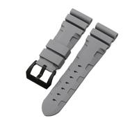 NBCNZCTSAS Correa de reloj de silicona de goma natural, 22mm, 24mm, 26mm, apta for Panerai, compatible for Luminor PAM441, negro, azul, naranja, herramientas for correa de reloj deportivo(Gray-black,2
