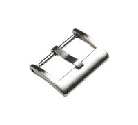 NBCNZCTSAS Correa de reloj for hebilla de Metal, correa de 16, 18, 20, 22 y 24mm, botón cuadrado sólido, cierre pulido mate de acero inoxidable, plata, negro, oro rosa(Matte Silver,20mm)