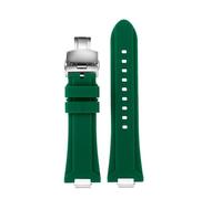 NBCNZCTSAS Correa de reloj for interfaz de liberación rápida 1853 apta for TISSOT PRX T137.407 T137.410 correa de reloj de goma de silicona for hombre Super player 26x12mm(Green-steel Folding,26-12mm