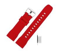 NBCNZCTSAS Correa de repuesto resistente al agua for reloj Casio PRG-600YB, correa de silicona suave, prg-650, PRW-6600, reloj deportivo de goma de 24mm(Red SK)