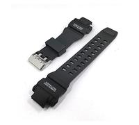 NBCNZCTSAS Correa de silicona Ajuste for Casio Fit for Shock g Multi Band 6 Smart Watch Impermeable Black Muñequeras Black Hebilla de acero inoxidable pulsera