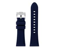 NBCNZCTSAS Correa de silicona suave de gran tamaño for hombre, pulsera de 24 y 26mm apta for reloj Panerai Diesel DZ4318 4476 4323, accesorios de pulsera(Blue silver pin,24mm)