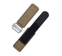 NBCNZCTSAS Correas de reloj de nailon for cierre de gancho y bucle cómodas y transpirables aptas for Panerai Fit for Bell Fit for Ross Correa de reloj de lona 22 24 mm(Khaki-Steel,22mm)