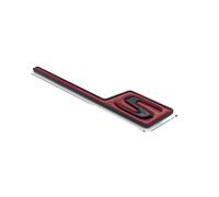 NBCNZCTSAS Emblema de Insignia ABS S for Maletero de Coche, Pegatinas aptas for Mercedes Benz AMG S AMG E63S C63S GLC63S GLE63S GLS63S GTS GT43S GTR GT53 GT50 CLA45S(Glossy Black Red Big)