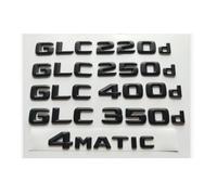 NBCNZCTSAS Emblemas y emblemas for Letras 3D en Color Negro Mate y Plateado for Mercedes Benz X253 C253 GLC200d GLC220d GLC250d GLC300d GLC320d 4MATIC CDI CGI(Silver,GLC 220d)