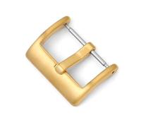 NBCNZCTSAS Hebilla de correa de acero inoxidable 304, hebilla de correa de reloj sólida mate/pulida, hebilla de pulsera de silicona de 16/18/20/22mm for pasadores(Matte-Gold,24mm)