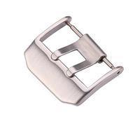 NBCNZCTSAS Hebilla de reloj de acero inoxidable de 23mm, accesorios de correas de reloj for cierre de correa de carne cepillada negra plateada(Silver)