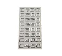 NBCNZCTSAS Letras de Coche ABS 3D aptas for Mercedes Benz Clase C C43 C63 C180 C200 C220 C250 C300 C320 C350 C400 AMG Logo Emblema Accesorios Adhesivos(Chrome,C220)