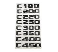 NBCNZCTSAS Letras de Coche ABS 3D aptas for Mercedes Benz Clase C C43 C63 C180 C200 C220 C250 C300 C320 C350 C400 AMG Logo Emblema Accesorios Adhesivos(Glossy Black,C250)