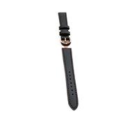 NBCNZCTSAS Mira las correas de cuero de la banda Bandas de vigilancia de 14 mm de 16 mm Accesorios de relojes Mujeres Men Brown Black Belt Band(Schwarz,14mm)