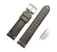 NBCNZCTSAS Pulsera de 20 mm y 22 mm apta for TUDOR en forma for Seiko en forma for Hamilton L-ongines Correa de reloj for hombre Reloj vintage marrón y gris(Grey-silver-a,20mm)