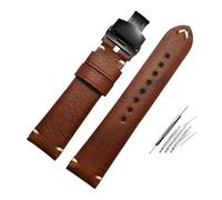 NBCNZCTSAS Pulsera de 20 mm y 22 mm apta for TUDOR en forma for Seiko en forma for Hamilton L-ongines Correa de reloj for hombre Reloj vintage marrón y gris(Browm-black-b,22mm)