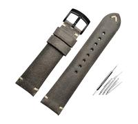 NBCNZCTSAS Pulsera de 20 mm y 22 mm apta for TUDOR en forma for Seiko en forma for Hamilton L-ongines Correa de reloj for hombre Reloj vintage marrón y gris(Grey-black-a,20mm)