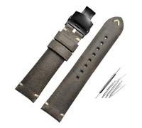 NBCNZCTSAS Pulsera de 20 mm y 22 mm apta for TUDOR en forma for Seiko en forma for Hamilton L-ongines Correa de reloj for hombre Reloj vintage marrón y gris(Grey-black-b,22mm)