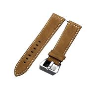 NBCNZCTSAS Pulsera de banda de cuero Black Blue marrón vintage Matte Store for mujer Hombres 18 mm 20 mm 22 mm de 24 mm MUBILIDAD DE MULTA(Gelb,18mm)