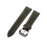 NBCNZCTSAS Pulsera de banda de cuero Black Blue marrón vintage Matte Store for mujer Hombres 18 mm 20 mm 22 mm de 24 mm MUBILIDAD DE MULTA(Grn,20mm)