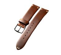 NBCNZCTSAS Pulsera De Cuero Ultrafina Hecha A Mano 18 19 20 21 22 MM Pulsera Suave Vintage Antigua, Pulsera for Hombre, Estilo Vintage(Brown A,21mm)