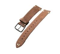 NBCNZCTSAS Pulsera De Cuero Ultrafina Hecha A Mano 18 19 20 21 22 MM Pulsera Suave Vintage Antigua, Pulsera for Hombre, Estilo Vintage(Brown B,21mm)