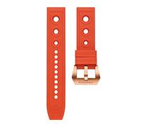 NBCNZCTSAS Reloj automático for hombre 20 / 22mm Correa de bronce pulsera goma suave Pulseras(Orange,22mm)