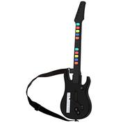 NBCP Héroe inalámbrico de guitarra Wii para Wii Contoller compatible con juegos de Guitar Hero Wii y Rock Band 2 (excluyendo Rock Band 1) color negro