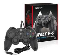 NBCP P-3 PC Controlador de juegos USB Steam Gamepad Joystick Joypad con retroalimentación de vibración dual Turbo Trigger 1.8M Kabel für Windows 7/8 /8.1/10/ Laptop TV Box