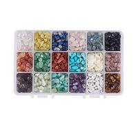 NBEADS 1 Caja de 18 Cuentas de Piedras Preciosas de 4-8 mm con Forma de Nugget Natural Irregular Sueltas con Piedra para Hacer joyería