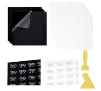NBEADS 1 kit de Material de Plantilla Adhesiva con Diamantes de Imitación, 8 papel de Transferencia Térmica de Diamantes de Imitación, 4 películas de Transferencia Térmica Flocadas Y 2 raspadores