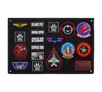 NBEADS 1 pieza 22.64" soporte de Parche de Moral de Combate Militar Largo, Panel de Parche de Bucle Plegable Negro para el Almacenamiento de la Insignia Brazalete de Exhibición Paño