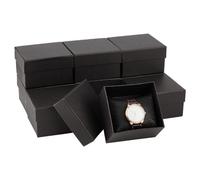 NBEADS 10 Caja de Reloj con Almohada, Caja de Regalo para Reloj de Pulsera de 8.1x8.8x5.3cm, Cajas de Cartón para Relojes, Cajas de Regalo de Joyería para Relojes, Regalos de Joyería, Pulseras, Negro