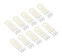 NBEADS 10 Pieza de Pesas de Garra para Tejer, Peines de Bloqueo de Punto de 3 Garra, Piezas de Máquina de Tejer con Gancho de Garra Universal para la Industria de Máquinas de Tejer, Amarillo Claro