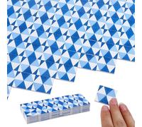 NBEADS 100 piezas de suelo para casa de muñecas, baldosas para suelos de madera en miniatura a escala 1:12, accesorios decorativos para micro paisajes de casas de muñecas, 30 x 30 x 3 mm, azul
