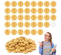 NBEADS 120 pegatinas redondas de fieltro amarillo con 24,5 mm de diámetro, círculos de fieltro autoadhesivos como monedas de oro, pegatinas de recompensa para manualidades, decoración de fiestas y