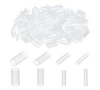 NBEADS 120 pieza de Puntas de Cordones de Plástico, 4 estilos de Tapones de Extremo de Paracorda, Puntas de Repuesto de Agujetas para Reparaciones Y Diseños de Bricolaje, Claro