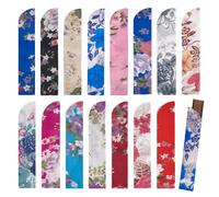 NBEADS 15 Bolsade Abanico Plegable, Bolsas de Seda Plegables para Abanicos de Mano Chinos BolsaPlegable para Abanicos de Mano Japoneses Bolsapara Abanicos de Mano de Baile, 23.2x4.6x0.02cm