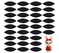 nbeads 150 pares negros coser en ojos de fieltro para manualidades, animales de peluche ovalados extranjeros hacen ojos de fieltro grandes artesanías muñeca ojo ganchillo para bricolaje ganchillo