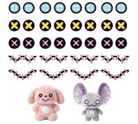 nbeads 180 pares de ojos de fieltro con bocas en 5 diseños diferentes para manualidades, juguetes de peluche, coser, ojos de fieltro, manualidades, grandes patrones de ganchillo para manualidades
