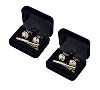 nbeads 2 cajas de regalo para joyas, caja de gemelos de terciopelo, 7,7 x 6,1 x 3,15 cm, organizador de joyas portátil para viajes y uso diario, pinzas de corbata, joyas para regalar y guardar