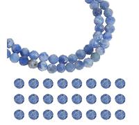 NBEADS 2 hebra Aproximadamente 254 Piezas de Cuentas de Sodalita Natural, Cuentas de Piedra Redondas Facetadas, Cuentas de Piedras Preciosas Sueltas para Manualidades, Pulseras, Fabricación de Joyas