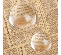 NBEADS 2 lupas de cúpula de cristal de 2 estilos, pisapapeles, lente de media bola para decoración de hogar, oficina, exhibición, ayuda de lectura, 57 x 26 mm/77 x 36 mm