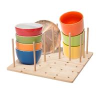 NBEADS 2 Organizador de Cajones con Tablero Perforado, Sistema de Tablero de Clavijas de Madera de 30x15cm con 24 Clavijas Organizadores de Cajones con Clavijas para Platos, Ollas
