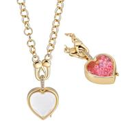 NBEADS 2 unidad de Colgantes Tipo Medallón de 18mm, Colgante Flotante de Corazón Plano con Dije de Aleación de Vidrio, Collar Flotante con Memoria para la Creación de Joyas DIY, Dorado