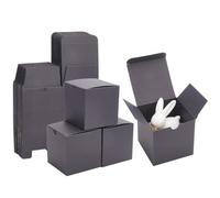 NBEADS 20 caja de Embalaje de Regalo de Papel Kraft., el Cubo de Papel Negro Del 8x8x8cm Encajona las Mini Cajas de Cartón con las Tapas para Casarse, Fiesta, Cumpleaños